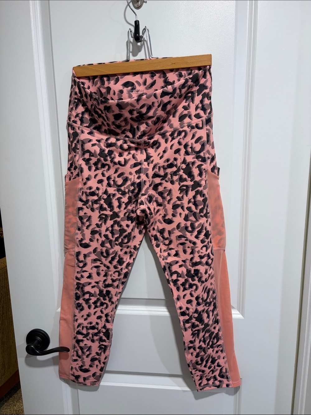 Fabletics Pink Leopard Powerhold Workout leggings
